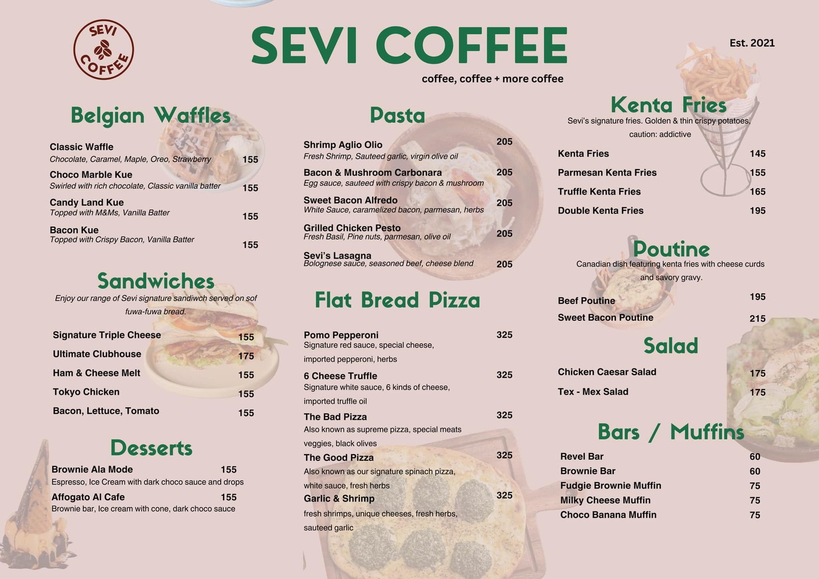 Sevi Coffee menu 2